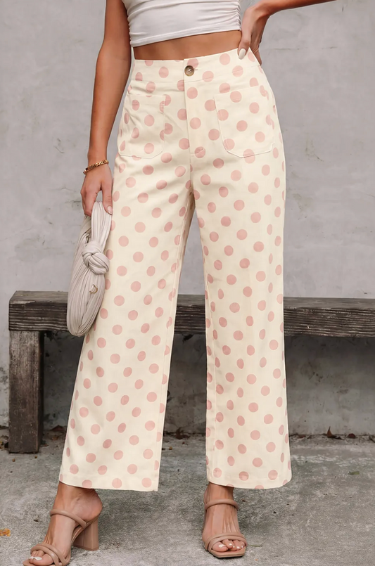 Polka Dot Loose Pants *pink or black* RTS