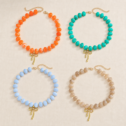 Beaded Bow Necklace RTS
