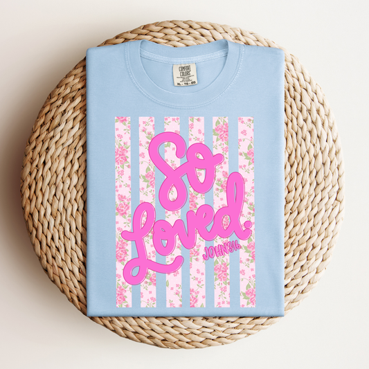 So Loved Floral Stripe Tee.