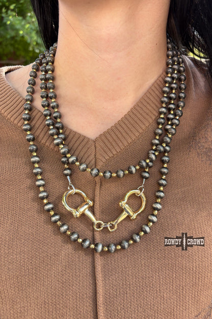 Gold Buckle Bit Necklace