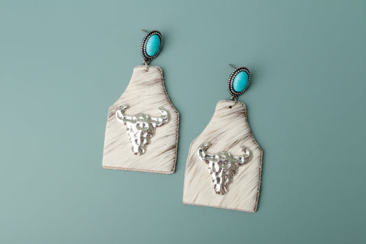 Take a Number Cowboy Earrings