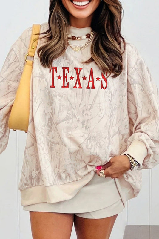 TEXAS Embroidered Camo Sweatshirt RTS